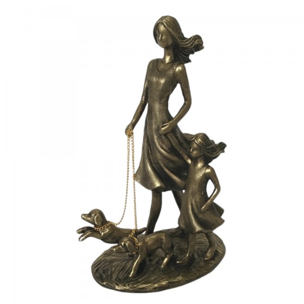 Figura Madre e Hija Mascotas Gold