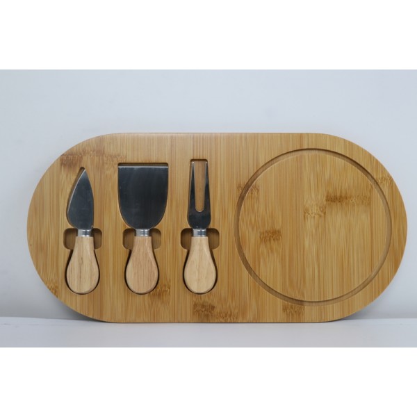 Tabla Queso Oval Tres Utensilios