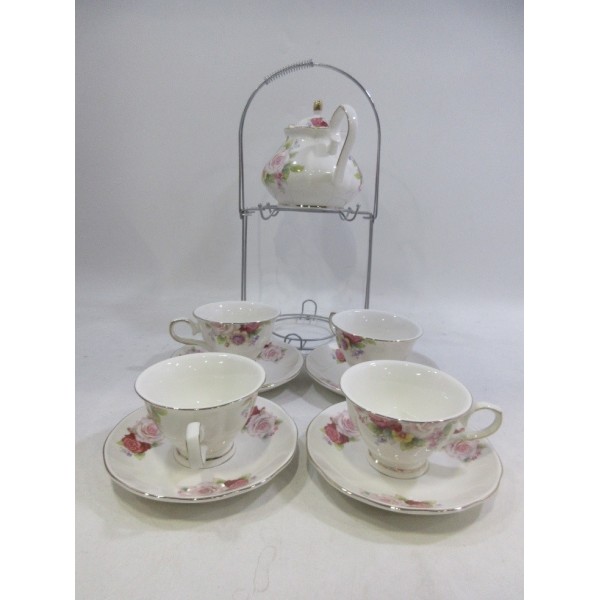 Set Tetera Tazas Roses